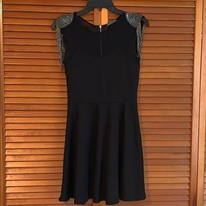 Soprano fit and flare black dress